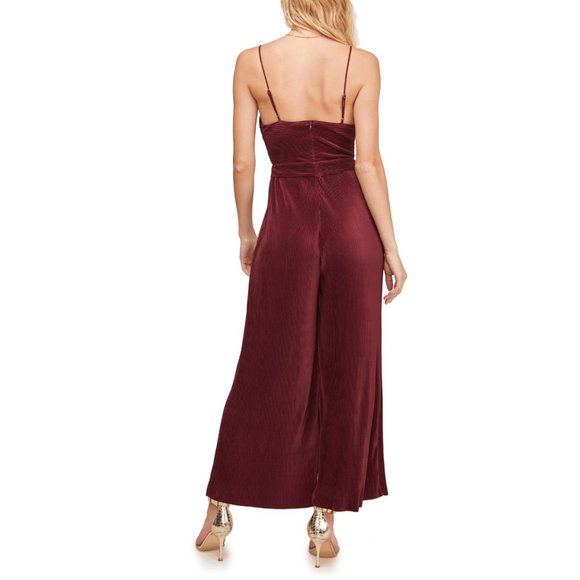 ASTR $79 Moroon Wrap Front Strappy Cut-out Jumpsuit - Picture 3 of 9
